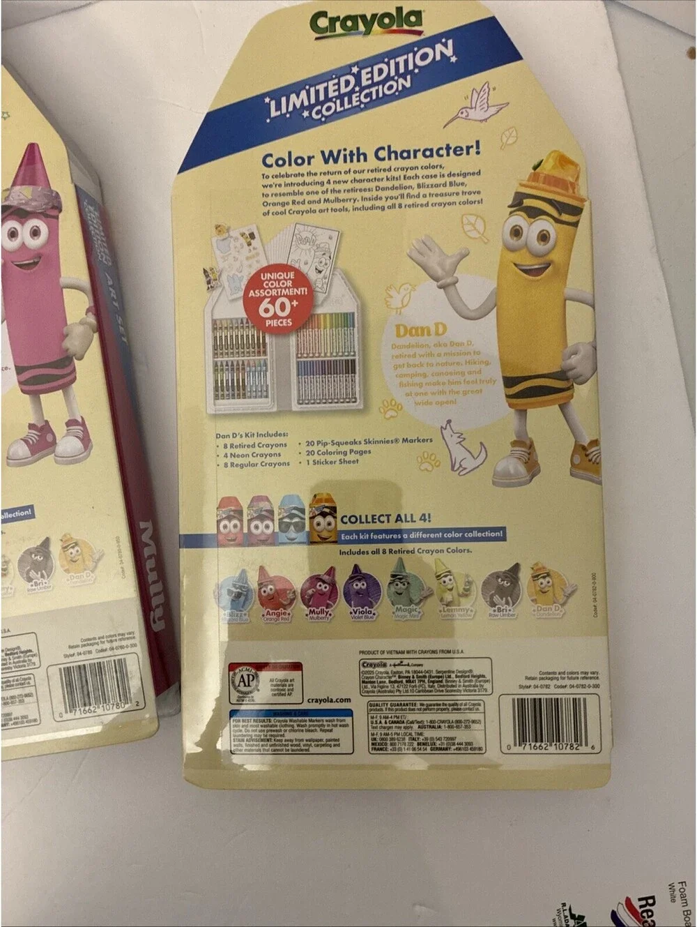 2025 CRAYOLA Limited Edition Angie Orange Red, Blizz Blue, Dan D, Mully Mulberry